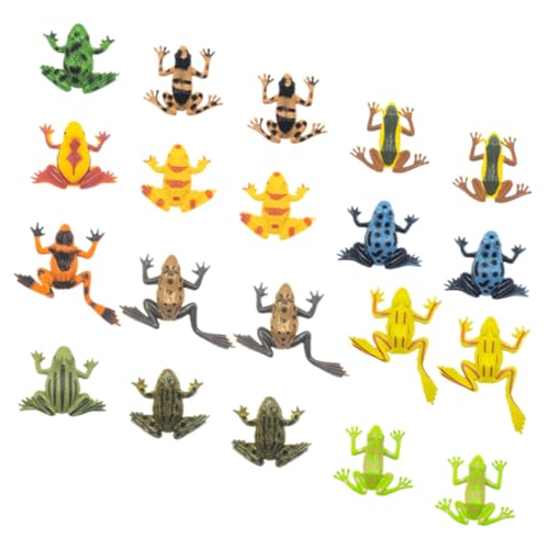 Toyvian 20 Stück Teiliges Mini Frosch Modell Realistische Tierfiguren aus Hochwertigem Material Detailreiche Dekoration für Garten Aquarium und Lernspielzeug für Sammler von Toyvian