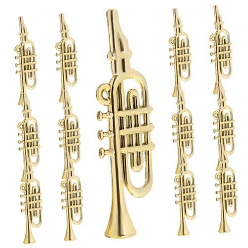 Toyvian 20 Stück Teiliges Miniatur Musikinstrumente aus Kunststoff Detailgetreue Weihnachtsbaum Deko Leichte Xmas DIY Anhänger für Party und Baumdekoration von Toyvian