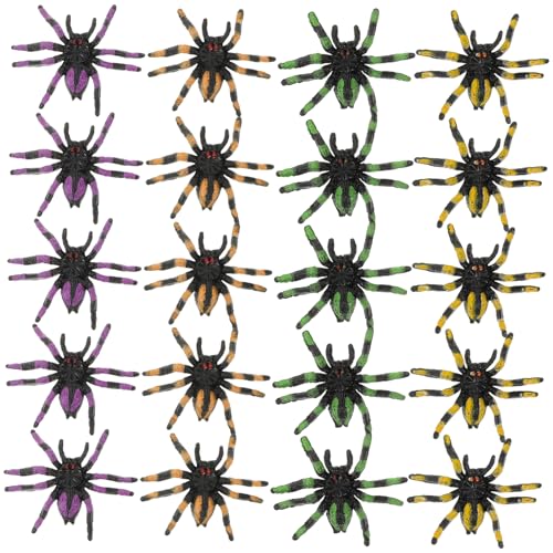 Toyvian 20 Stück Teiliges Realistischer Spinnen Dekoration für Halloween Gruselige Fake Spinnen für Partys Pranks und DIY Dekorationen Lila Gelb Grün und Orange Toyvian 20 Stück Teiliges Realistischer Spinnen Dekoration für Halloween Gruselige Fake Spinnen für Partys Pranks und DIY Dekorationen Lila Gelb Grün und Orange von Toyvian