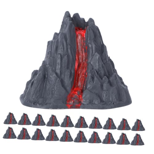 Toyvian 20 Stück Vulkan-Lava- künstlicher Vulkan gefälschter Vulkan Luft vulkanstein für Sandtisch Mikrolandschafts-Vulkan-Ornament Mini-Vulkanstatuen Plastik Grey von Toyvian
