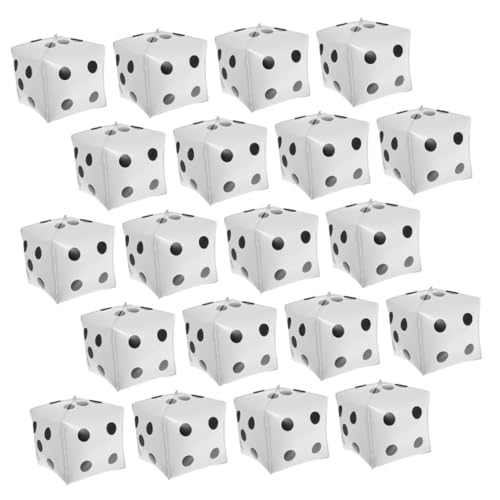 Toyvian 20 Stück Würfel Luftballons aus Glänzendem Folienmaterial Leichte Wiederverwendbare Party Deko für Geburtstagsfeiern Spielwürfel motiv Einfache Befestigung Geeignet für Toyvian 20 Stück Würfel Luftballons aus Glänzendem Folienmaterial Leichte Wiederverwendbare Party Deko für Geburtstagsfeiern Spielwürfel motiv Einfache Befestigung Geeignet für von Toyvian