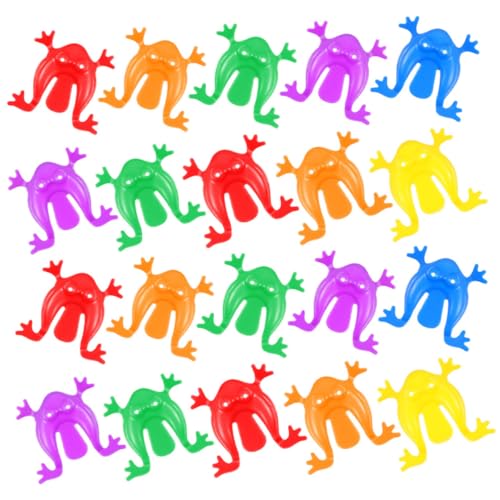 Toyvian 20 Stück kreatives springen Frosch-Pullover- Mini interaktives Interactive Toys Froschspielzeug aus Plastik Sprungfrösche von Toyvian