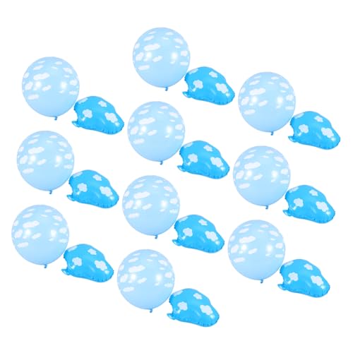 Toyvian 20 Teiliges Party Dekorationsset Mit Heliumballons Planet Mini Ballongirlande Aufgeblasener Ballonständer Neon Ballonstäbe Mit Basis Schwimmballonbogen Set Aluminiumfolie von Toyvian