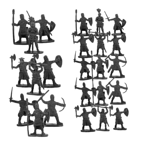 Toyvian 200 Stück Mini Soldaten Figuren Mittelalterliche Modelle für Sandtisch Dekoration für Realistische Menschen Sicher und Geruchsneutral Tabletop Szenen von Toyvian