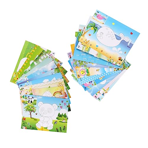 Toyvian Pädagogisches Sticker-Spielzeug-Set – Mosaikkunst Für Kinder – 20-teiliges Sticker-Set – Bastelbedarf – Interaktives Lernspielzeug Toyvian Pädagogisches Sticker-Spielzeug-Set – Mosaikkunst Für Kinder – 20-teiliges Sticker-Set – Bastelbedarf – Interaktives Lernspielzeug von Toyvian