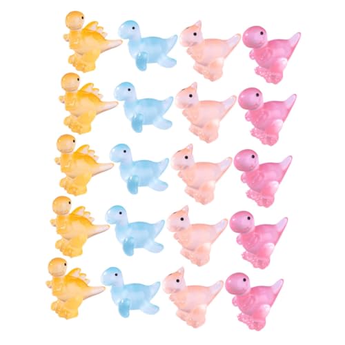 Toyvian Leuchtende Cartoon-mini-Dinosaurier-Harz-Ornamente 20-teiliges Set Für Gartenlandschaft Und Aquarium- Toyvian Leuchtende Cartoon-mini-Dinosaurier-Harz-Ornamente 20-teiliges Set Für Gartenlandschaft Und Aquarium- von Toyvian