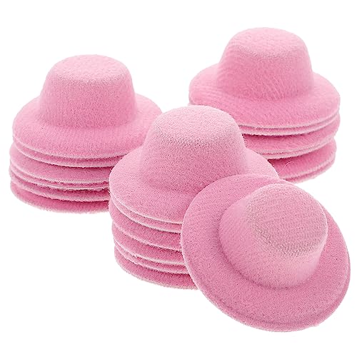 Toyvian 20St Mini-Hut für kinderspielzeug Kid Toys spielzeuge doll Accessories Mini-Fiesta-Sombrero-Hut Mini-Craft-Hut Puppe winzige Stoffhüte kleine Hüte Rosa von Toyvian
