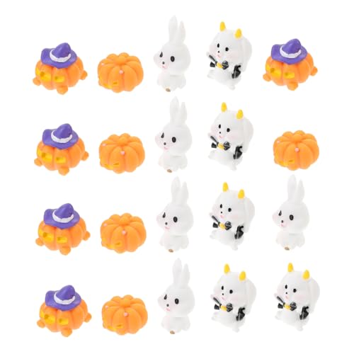 Toyvian 20St Miniatur Halloween-Mikrolandschaftsverzierungen Kostüm Figur Halloween atmosphäre Halloween Party kürbisdeko Beutelfüller für Süßigkeiten Halloween-Partygeschenke Harz von Toyvian