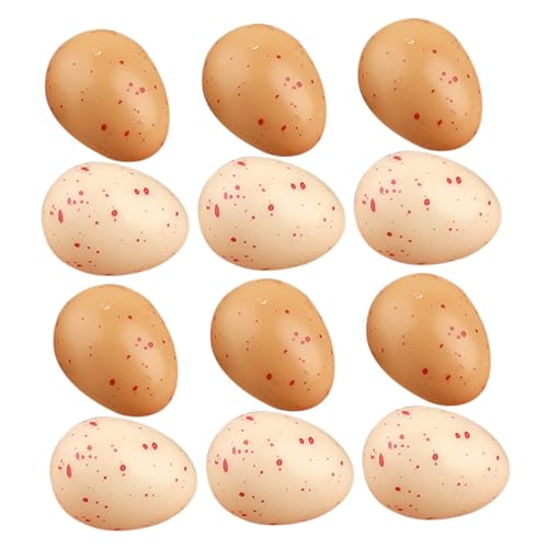 Toyvian 20Stücke Gesprenkelte Künstliche Vogeleier für DIY Osterprojekte Frühlingsdekorationen Tischdekorationen und Miniaturlandschaften Füllstoff für Körbe und von Toyvian