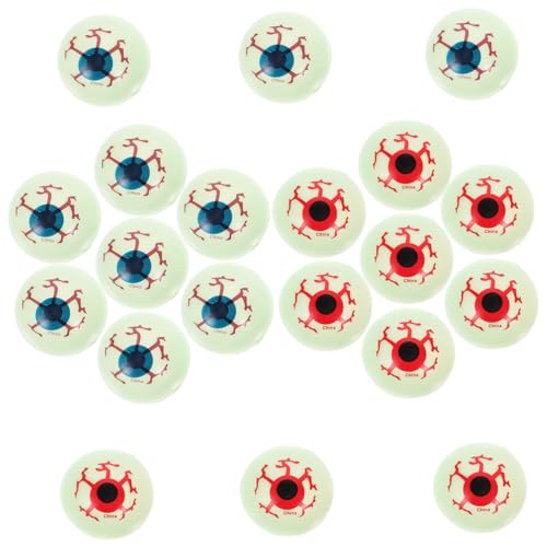 Toyvian 20Stücke Halloween Augäpfel mit Leuchtendem Gruselige Blutige Augen für Partys und Streichaktionen Halloween Deko für Schaurige von Toyvian