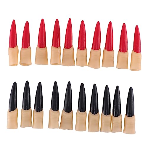 Toyvian 20Stücke Halloween Fake Nails Lange Hexennägel für Kostümpartys Falsche Fingernägel für Halloween Deko und Cosplay von Toyvian