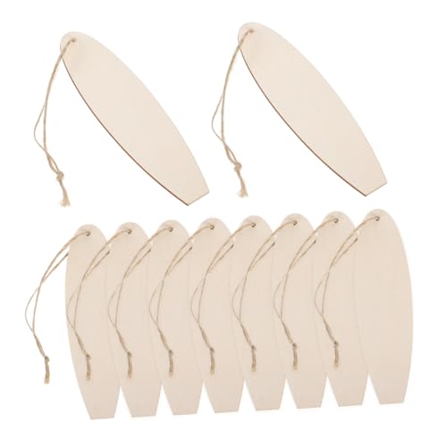 Toyvian 20Stücke Handgefertigte Surfbrett Dekoration aus Holz DIY Strand Thema Ornamente Unvollendete Hängende Küstenschilder Vielseitige Deko für Zuhause und Veranstaltungen von Toyvian