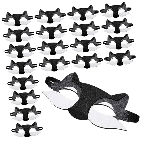Toyvian 20Stücke Pack Wolf Halbmasken aus Filz für Halloween Cosplay Atmungsaktive Tiermasken für Erwachsene Requisite für Maskerade und Kostümpartys Toyvian 20Stücke Pack Wolf Halbmasken aus Filz für Halloween Cosplay Atmungsaktive Tiermasken für Erwachsene Requisite für Maskerade und Kostümpartys von Toyvian