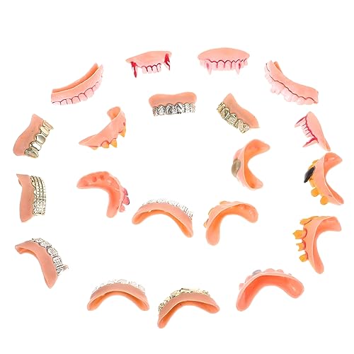 Toyvian 20st Halloween-prothesenspielzeug Maske Halloween-fensteraufkleber Zahnpasta Halloween-glühen Reißzähne Vampir-Cosplay-Accessoires Halloween- Zahnjuwel Flipper Gummi Toyvian 20st Halloween-prothesenspielzeug Maske Halloween-fensteraufkleber Zahnpasta Halloween-glühen Reißzähne Vampir-Cosplay-Accessoires Halloween- Zahnjuwel Flipper Gummi von Toyvian