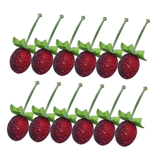 Toyvian 20st Simulierte Wildfruchtdekoration Stoßfeste Eier Große Geldklammer Weithalstrichter Anti-Drop-tablett Schirmständer Paladin Lagerregal Schirmständer Mini-Stempel Plastik Rot von Toyvian