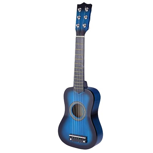 Toyvian 23 Gitarrenspielzeug Für Tragbare Gitarre Musikinstrument Gitarre Holzgitarre Blue Hölzern von Toyvian
