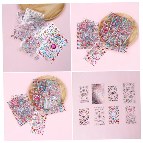 Toyvian Diamant-Aufkleber Für Jungen Und Mädchen Strass-Aufkleber-Set Für Mädchen Mehrere Größen Und Formen Für Telefon Spielzeug Rahmen Zufälliger Stil von Toyvian