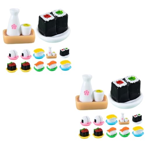 Toyvian 24 STK Simuliertes Japanisches Sushi Essen Kleine Puppenhaus-Sushi-Modelle Miniatur-Sushi-Modell Mini- -Requisite Miniatur-Display Für Lebensmittel Haushalt Anhänger Harz Toyvian 24 STK Simuliertes Japanisches Sushi Essen Kleine Puppenhaus-Sushi-Modelle Miniatur-Sushi-Modell Mini- -Requisite Miniatur-Display Für Lebensmittel Haushalt Anhänger Harz von Toyvian
