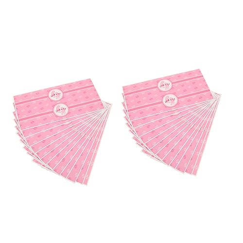 Toyvian 24 Stück Aufkleber für Wasserflaschen Gender Reveal gedächtnis Klebstofffrei Babypartygeschenk Etiketten für Neugeborene wasserflaschen Hochwertige Selbstklebende Aufkleber Rosa von Toyvian