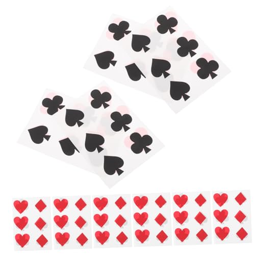Toyvian Cup House Aufkleber Poker Aufkleber Aufkleber Kartenhüllen Poker Aufkleber Spielkarten Dekorationen von Toyvian