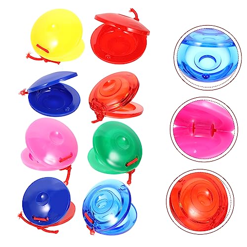 Toyvian 24 Stück Teiliges Buntes Kastagnetten für Sichere Hautfreundliche Percussion Instrumente Frühe Musikalische Lernspielzeuge zur Sensorischen Entwicklung und Eltern von Toyvian