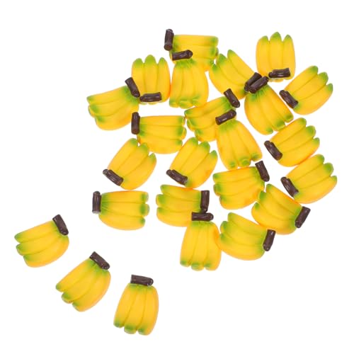Toyvian 24 Stück Teiliges Mini Bananen aus Resin Realistische Mini Früchte Deko für Puppenhaus Lebensechte Kleine Bananen Rebe Vielseitige Miniatur Lebensmittel für DIY Basteln und Szenen von Toyvian