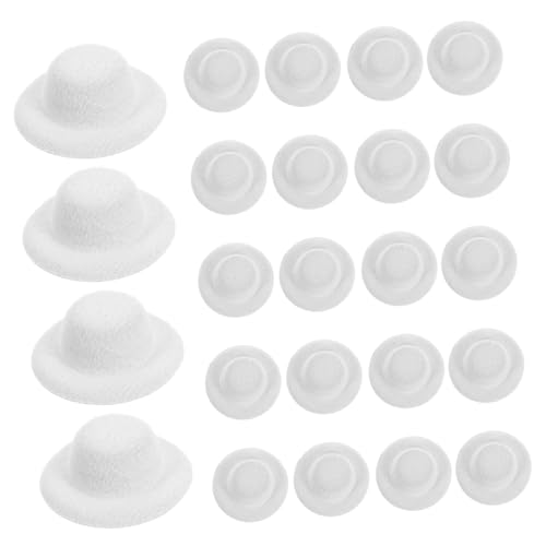 Toyvian 24 Stück Teiliges Mini Filzhut Kleine Mini Top Hats aus Filz Puppenzubehör Farbintensiv Partydekoration für Weihnachten Hochzeiten Geburtstage von Toyvian