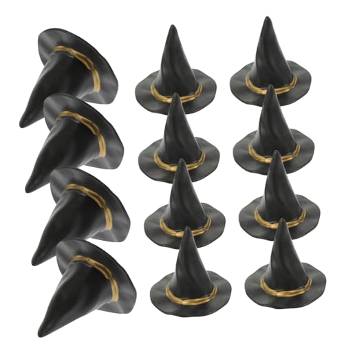 Toyvian 24 Stück Teiliges Mini Hexenhut für Puppenhaus Handliche Miniatur Halloween Hüte aus Dekoratives Partyzubehör für DIY Projekte Geschenkidee für Bastelfans von Toyvian