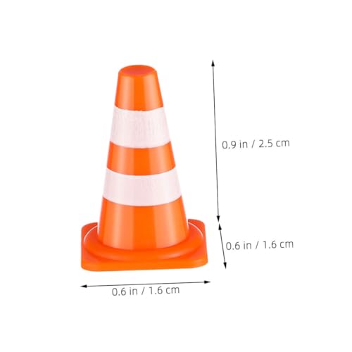 Toyvian 24 Stück Teiliges Mini Verkehrskegel Orange Kleine Baustellenabsperrungen Mini Verkehrsschilder Für Lernspielzeug Verkehrserziehung Kindergarten von Toyvian