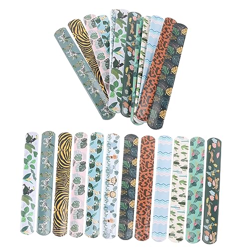 Toyvian 24 Stück Teiliges Slap Bracelet Set mit Waldtier Motiven PVC Schnapparmband für Hautfreundlich Vielseitig Verwendbar als Partygeschenk Geburtstags Mitbringsel von Toyvian