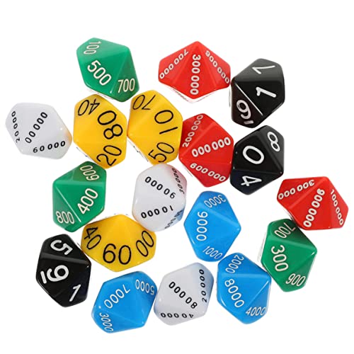 Toyvian Pädagogisches Würfelspiel Für Jungen Und Mädchen 24-teiliges Mehrseitiges Plastikwürfelspiel Mit Stellenwert Zahlenwert Würfelspiel Für Party-brettspiel-Requisiten Zufällige Farbe von Toyvian
