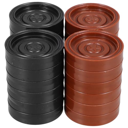 Toyvian Ersatzteile Für Backgammon 24-teiliges Dame-Set Aus Kunststoff Elegantes Design von Toyvian