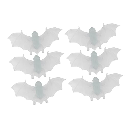 Toyvian 24stücke Leuchtende Fledermaus Deko Für Halloween Prank Requisiten Für Spukhaus Und Partys Halloween Deko Für Schreckmomente Und Spaß von Toyvian