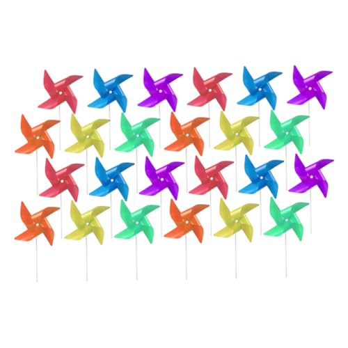 Toyvian 24St Windmühle aus Kunststoff Roller Außendekorationen Garten Windrad hängender Wind Outdoor Pinwheel Windmühlenverzierung farbige Windmühle pp Toyvian 24St Windmühle aus Kunststoff Roller Außendekorationen Garten Windrad hängender Wind Outdoor Pinwheel Windmühlenverzierung farbige Windmühle pp von Toyvian