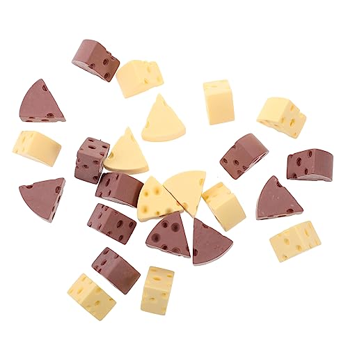 Toyvian 24St bastel Materialien handyzubehör fingerhalterung Bastelmaterialien Simulation Lebensmittel-Dekoration Käse-Charme künstlich Essen Zubehör für Handyhüllen Harz Handyhülle von Toyvian