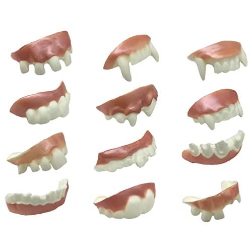 Toyvian 24St künstliche Zähne Fake zähne Fake Teeth Dekoration Party Kostümaccessoires Faschingszubehör gefälscht Streich Party-Cosplay-Requisiten Prothesenmodell Weiß von Toyvian
