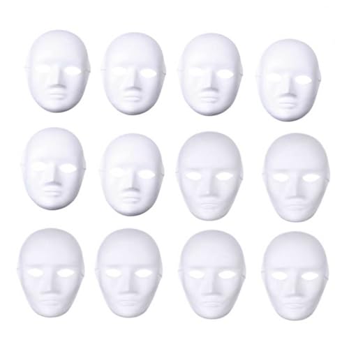 Toyvian 24Stücke DIY Vollgesichts Halloween Masken aus Unbemalte Cosplay Maske für Karneval Halloween Kostümpartys und Maskeraden Männlich Weiblich von Toyvian