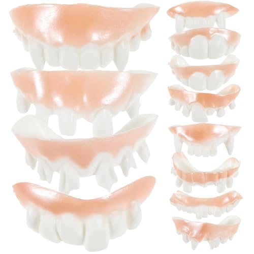 Toyvian 24Stücke Halloween Kostümzähne Realistische Gefälschte Zähne für Kostümpartys Verschiedene Lustige und Gruselige Zahnprothesen für Halloween Dekoration von Toyvian
