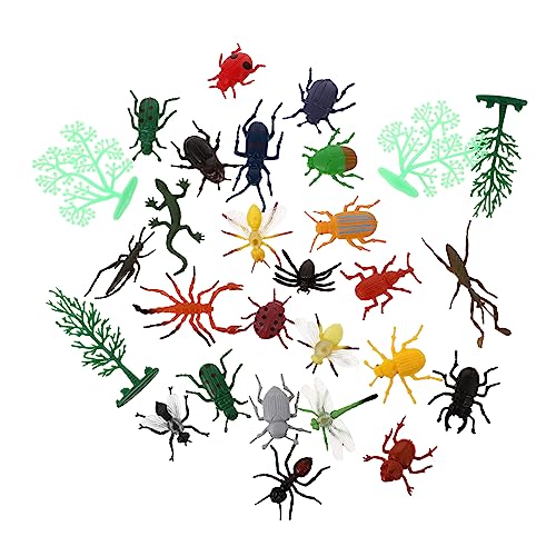 Toyvian 24Stücke Insektenmodell Realistische Insekten für Frühe Bildung Party Dekoration und Spielzeugtiere Simulation Insektenspielzeug Langlebig von Toyvian