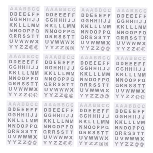 Toyvian 25 Blatt Buchstabenaufkleber Alphabet -Aufkleber transparenter Aufkleber Englischer Briefaufkleber Silber Toyvian 25 Blatt Buchstabenaufkleber Alphabet -Aufkleber transparenter Aufkleber Englischer Briefaufkleber Silber von Toyvian