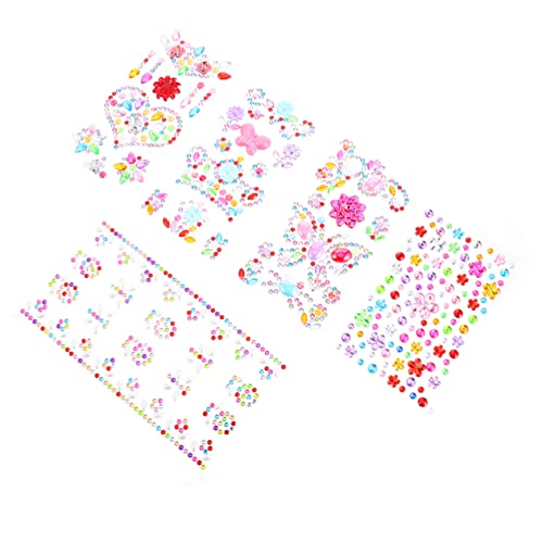 Toyvian 25 Blatt wasserglas Aufkleber Stickers for Aufkleber Aufkleber Handmade Sticker Handy Sticker Kristallaufkleber für Aufkleber für Kinderspielzeug Acryl von Toyvian