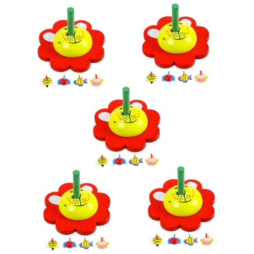 Toyvian 25 STK Kreisel Spielzeuge Geschenk Partybevorzugung Tragbares Gyroskop-Spielzeug Tisch-Fidget-Spielzeug Cartoon Kleines Gyroskop-Spielzeug Gyro-Spielzeug Kind Hölzern Tier Jacke von Toyvian