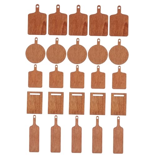 Toyvian 25 Stück Miniaturfutter Und Mit Hackingplatine Puppenhaus-küchenzubehör Kleine Puppenhaus-Accessoires Puppenhaus-küchenmodell Kleines Schneidebrett Light Brown Hölzern Toyvian 25 Stück Miniaturfutter Und Mit Hackingplatine Puppenhaus-küchenzubehör Kleine Puppenhaus-Accessoires Puppenhaus-küchenmodell Kleines Schneidebrett Light Brown Hölzern von Toyvian