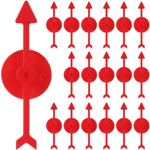 Toyvian Cooles Spielzeug 25 Stück Pfeilspinner 2.8 Zoll Rote Brettspielspinner Kunststoffpfeilspinner Für Spiele Im Klassenzimmer Spirale Spielzeug von Toyvian