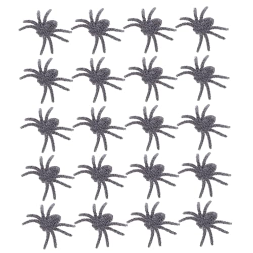 Toyvian 25 Stück Teiliges Halloween Spinnen Realistische Haarige Kunststoff Spinnen Graue Gruselige Party Deko Für Innen Außen Prank Requisiten Für Halloween Fest von Toyvian