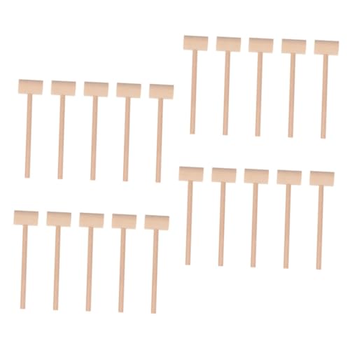 Toyvian 25 Stück Teiliges Mini Holzhammer Natürlicher Holzspielzeug Mallet für Krabben und Hummer Schalen Kinderfreundlich Vielseitig für Basteln Lernspiele und Eltern Junge Mädchen von Toyvian