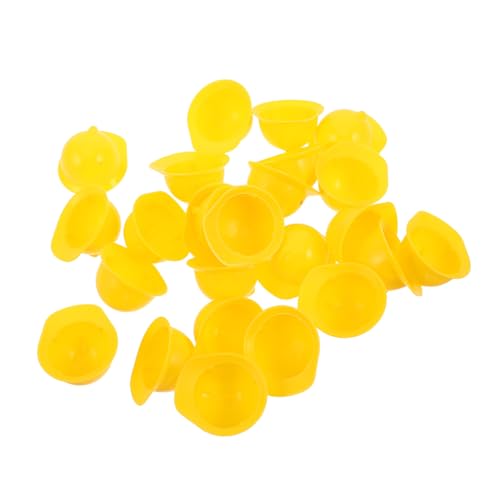 Toyvian 25 Stück Teiliges Miniatur Bauhelme aus Langlebigem Kunststoff Realistische Details Kompakt und Charmant für BAU Themenpartys Puppen Zubehör und Dekorative Miniaturszenen von Toyvian