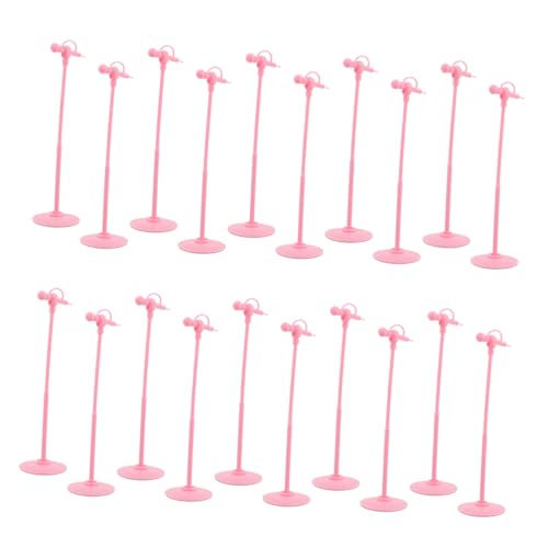 Toyvian 25 Stück Teiliges Miniatur Mikrofon mit Ständer Mini Musikinstrument für Leichtes Mini Singmikrofon für Puppenhaus Dekoration für Rollenspiele und Schreibtisch Deko von Toyvian
