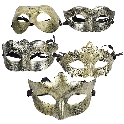 Toyvian Cosplay Party Masken Set 25-teilig Damen Retro Kunststoff Halbmaske Für Halloween Maskerade von Toyvian