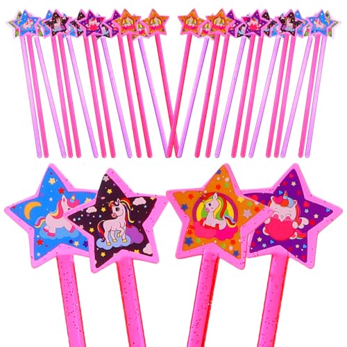 Toyvian 25st Zauberstab Zappelspielzeug Miniatur Mini-feen Fee Geburtstag Entzückende Pentagramm-stäbchen Neonparty Mysteriöses Massenspielzeug Brutto-Minis Plastik von Toyvian
